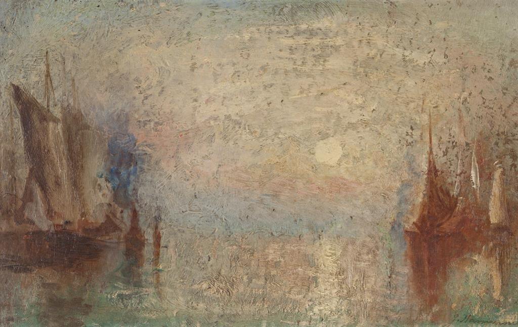 John A. Hammond (1843-1939) - Sunset, Saint John, N.B