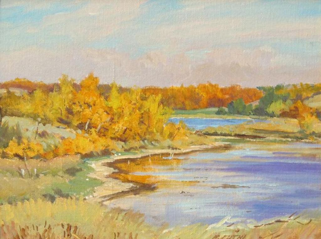 Ernest (Ernie) Luthi (1906-1983) - Autumn River; 1977