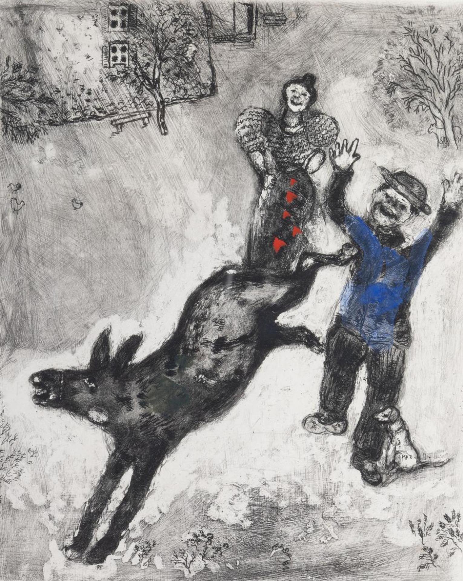 Marc Chagall (1887-1985) - L'Ane et le Chien from Fontaine Fables