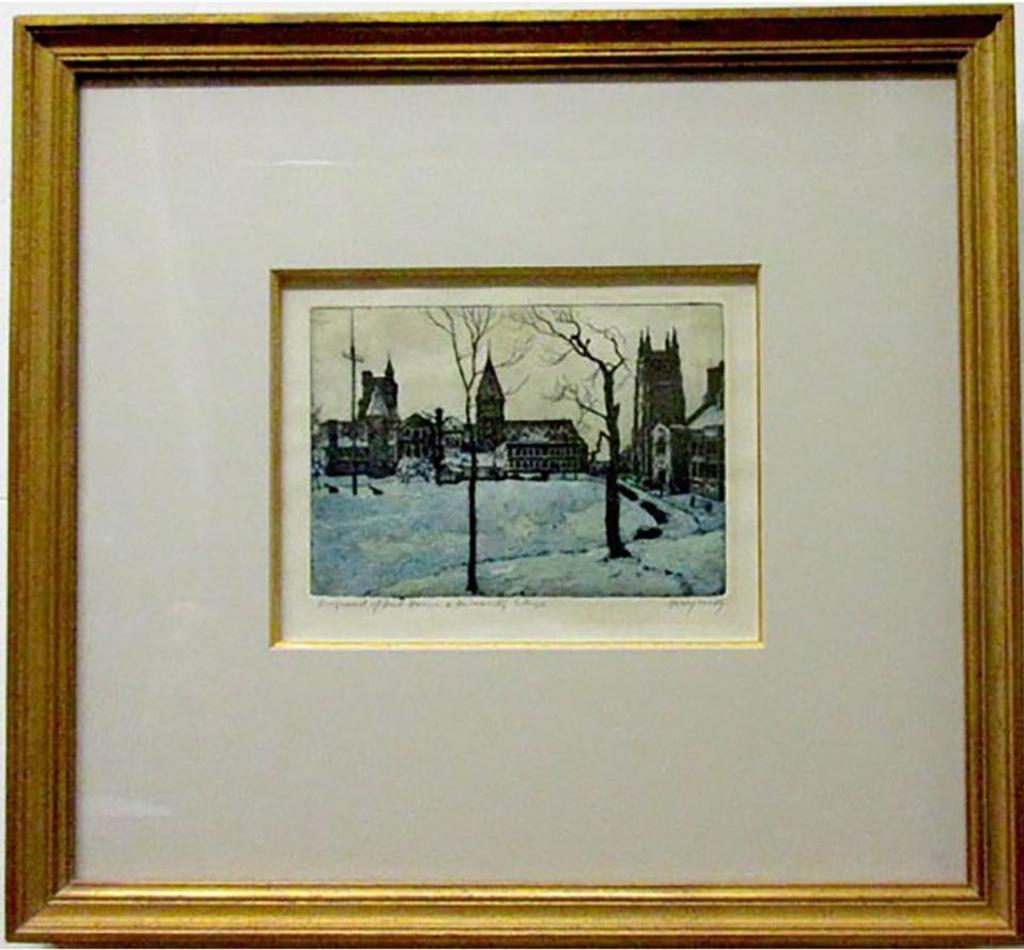 Nicholas Hornyansky (1896-1965) - Foreground Of Hart House & University College