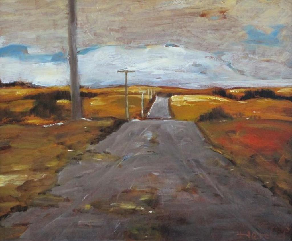 Hans Herold (1925-2011) - Road To Aberdeen, Saskatchewan