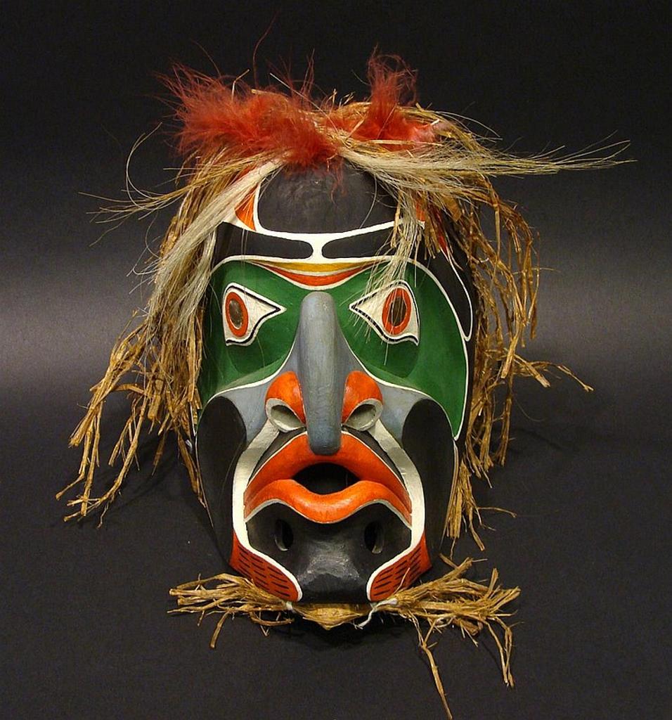 Beau Dick (1955-2017) - a carved and polychromed Hawk Spirit mask