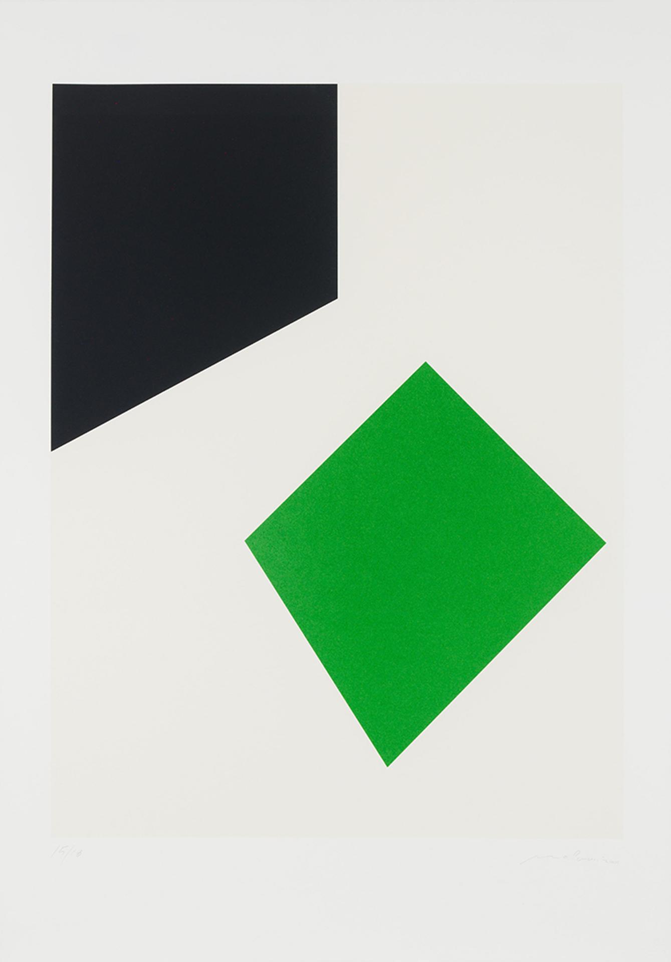 Guido Molinari (1933-2004) - Sans titre (Black and Green)