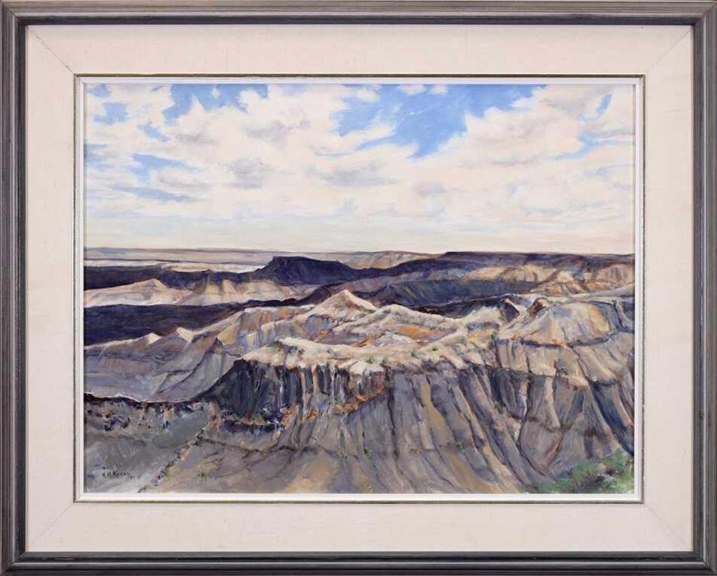 N. M. Nettie Keehn (1921-2015) - Intermittent Sunlight (Badlands #137); 1997