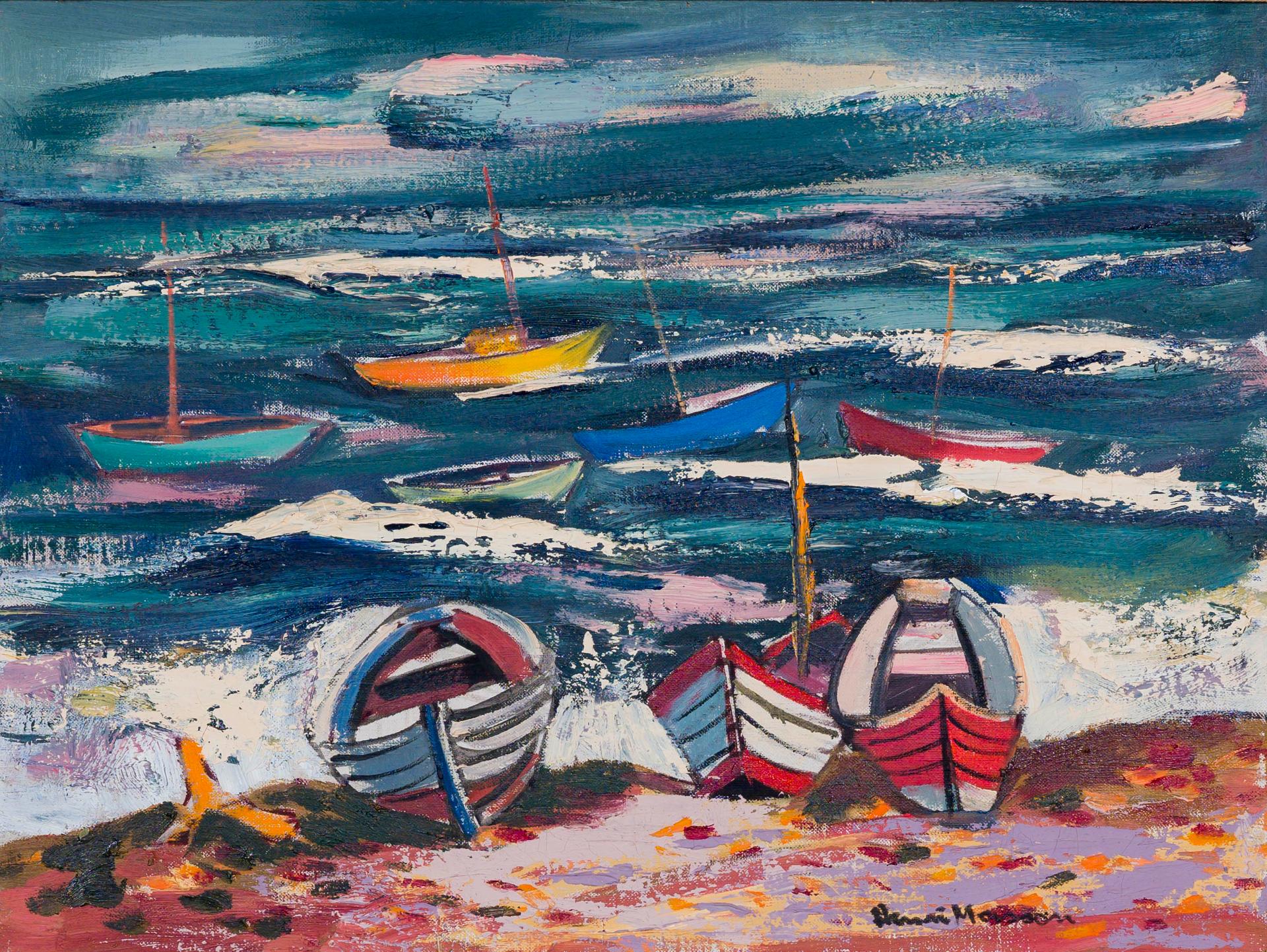 Henri Leopold Masson (1907-1996) - Voiliers sur la mer, n.d.