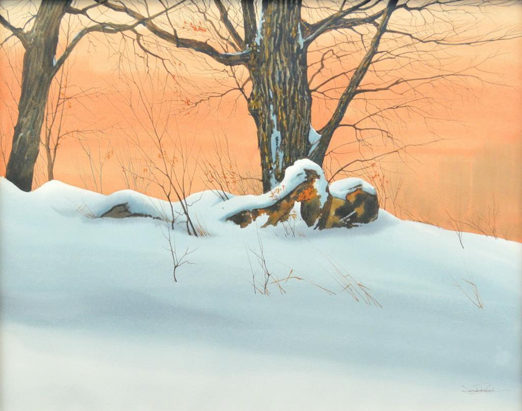 Jack Henry Reid (1925-2009) - Snow Laden Trees, Evening