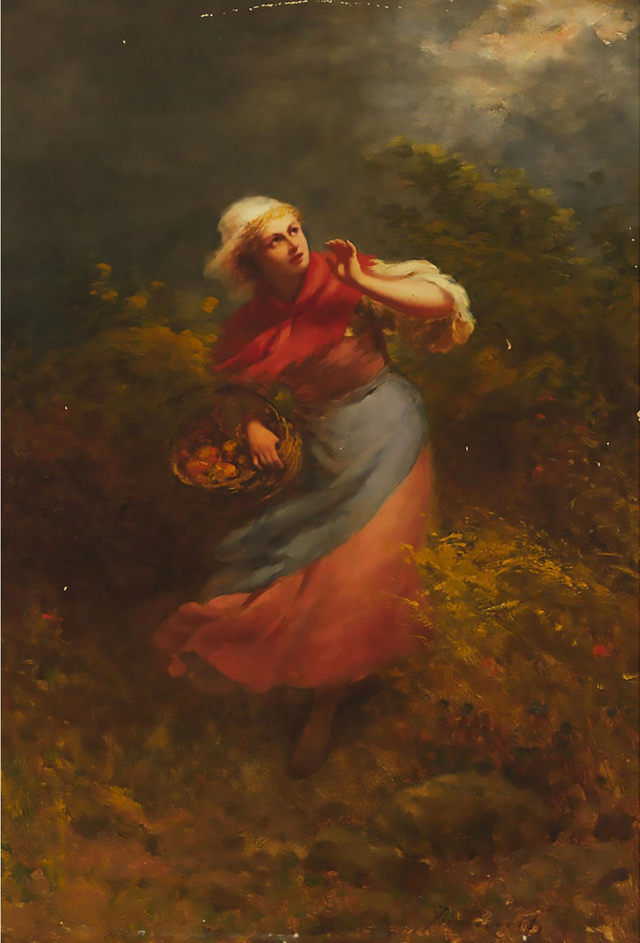 Camillo Innocenti (1871-1961) - L'orage (Woman In A Storm)
