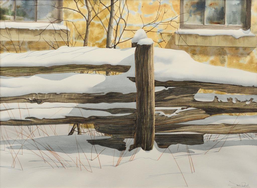 Jack Henry Reid (1925-2009) - Fence in Deep Snow