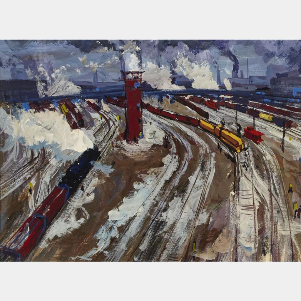 Walter Hawley Yarwood (1917-1996) - Toronto Rail Yards, 1960