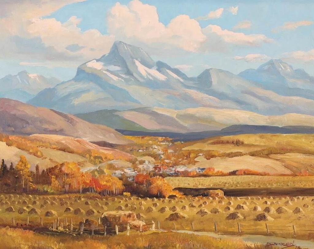 Duncan Mackinnon Crockford (1922-1991) - The Pincher Creek Valley, Alberta; 1984