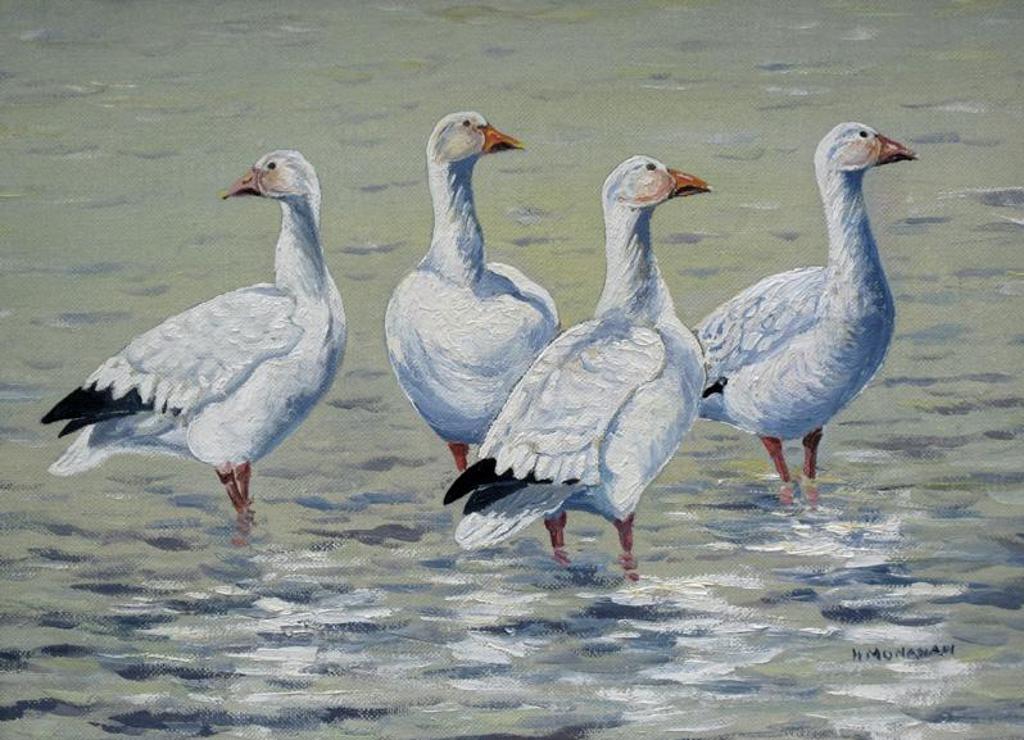 Hugh C. Monahan (1914-1970) - Four Snow Geese; 1965