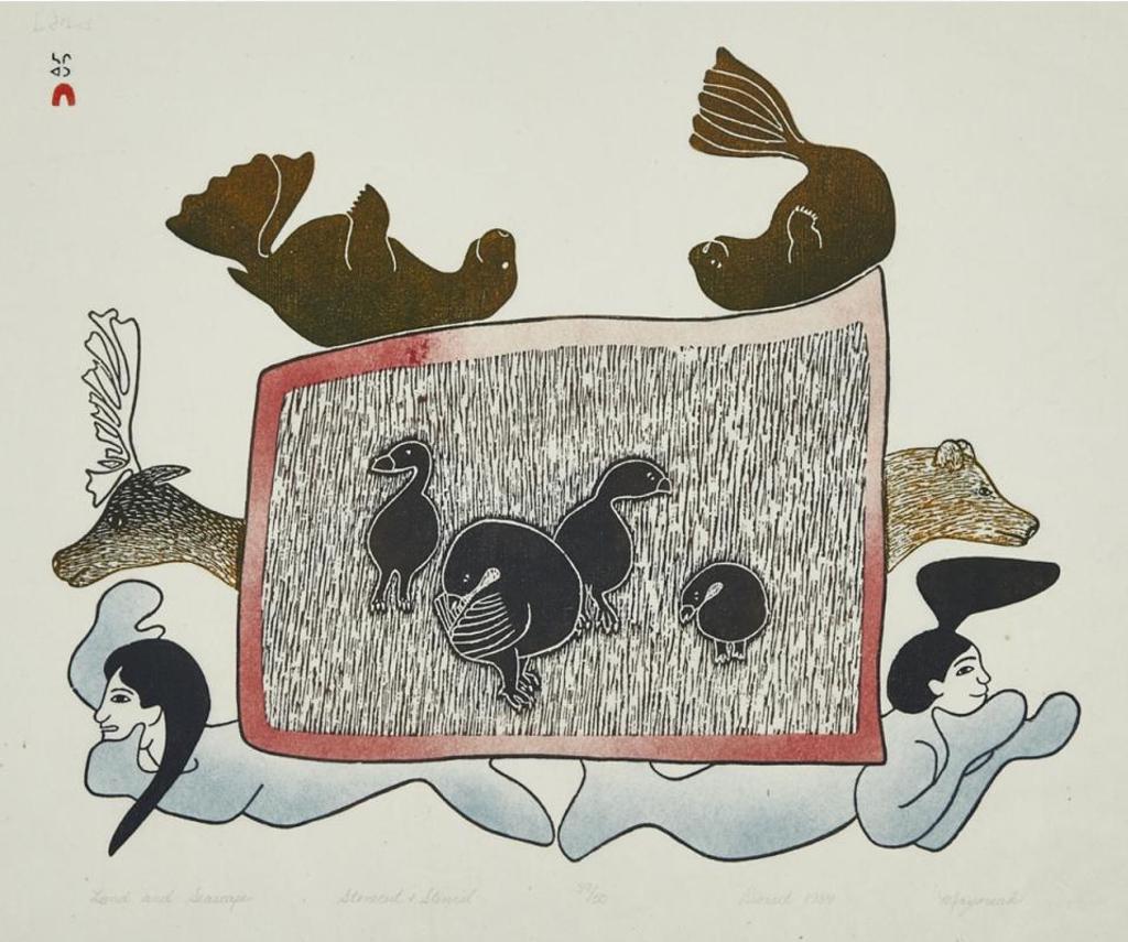 Mayureak Ashoona (1946) - Land And Seascape