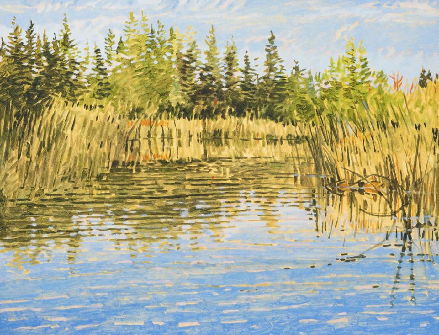 Darrell Bell (1959-2021) - Fall Reeds, End of the Lake