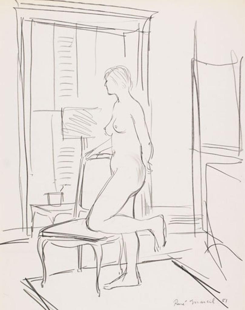 René Marcil (1917-1993) - Nude in an Interior