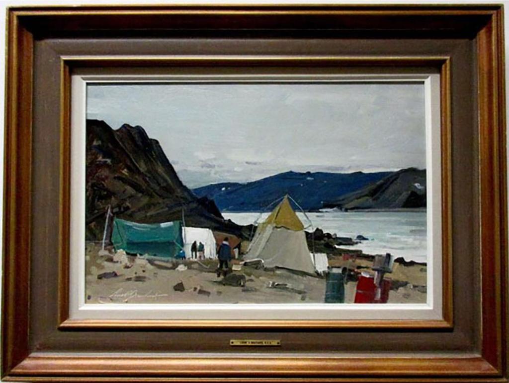 George Lorne Holland Bouchard (1913-1978) - Eskimo Fishing Guide Camp - Clearwater Fiord, N.W.T. (Off Cumberland Sound) Baffin Island