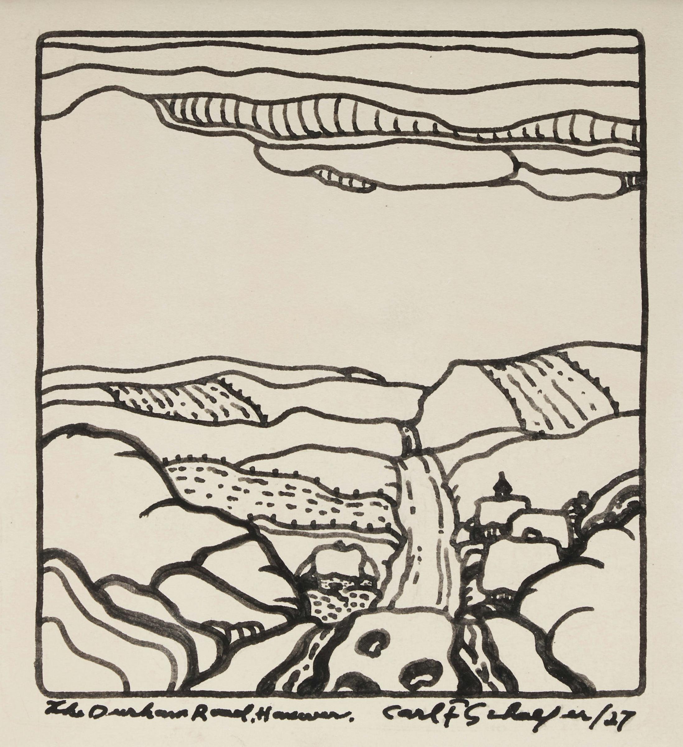 Carl Fellman Schaefer (1903-1995) - The Durham Road, Hanover, 1927
