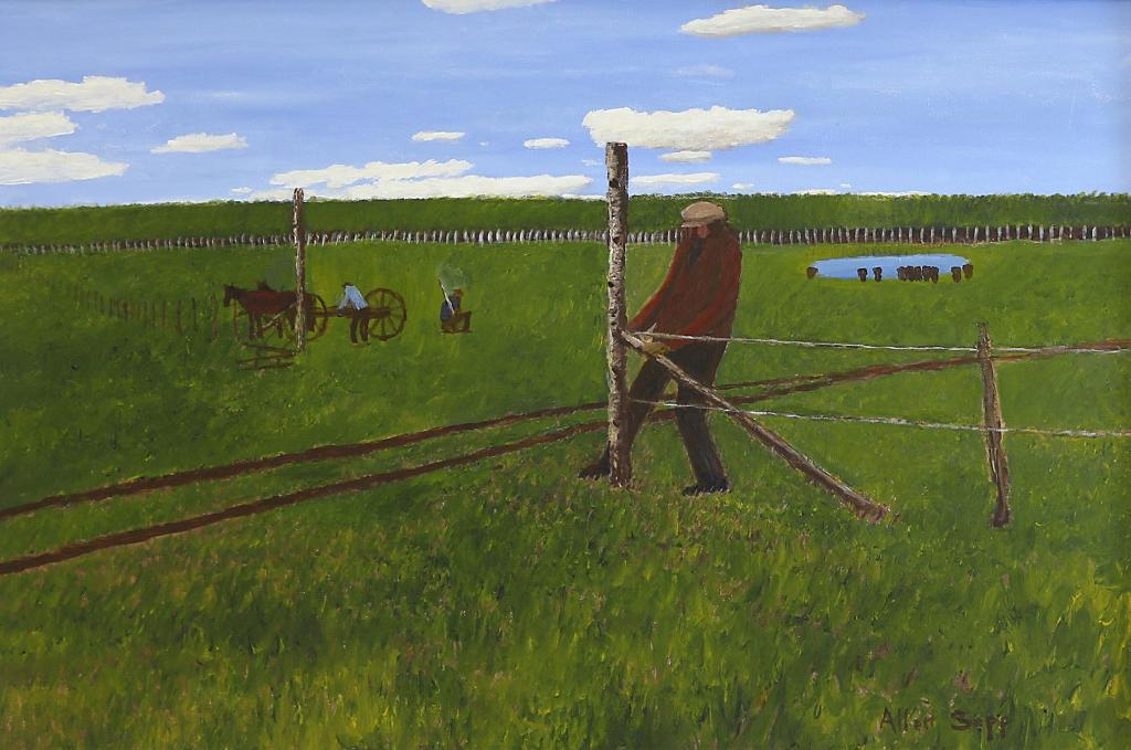 Allen Fredrick Sapp (1929-2015) - Fixing The Fence