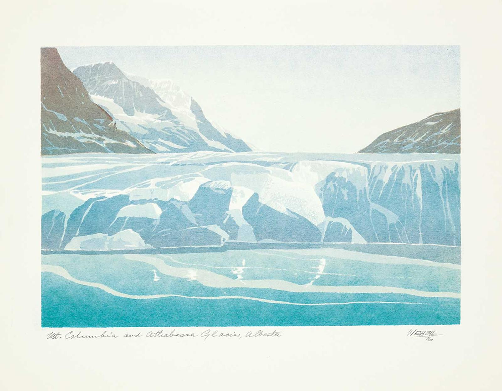 George Weber (1907-2002) - Mt. Columbia and Athabasca Glacier