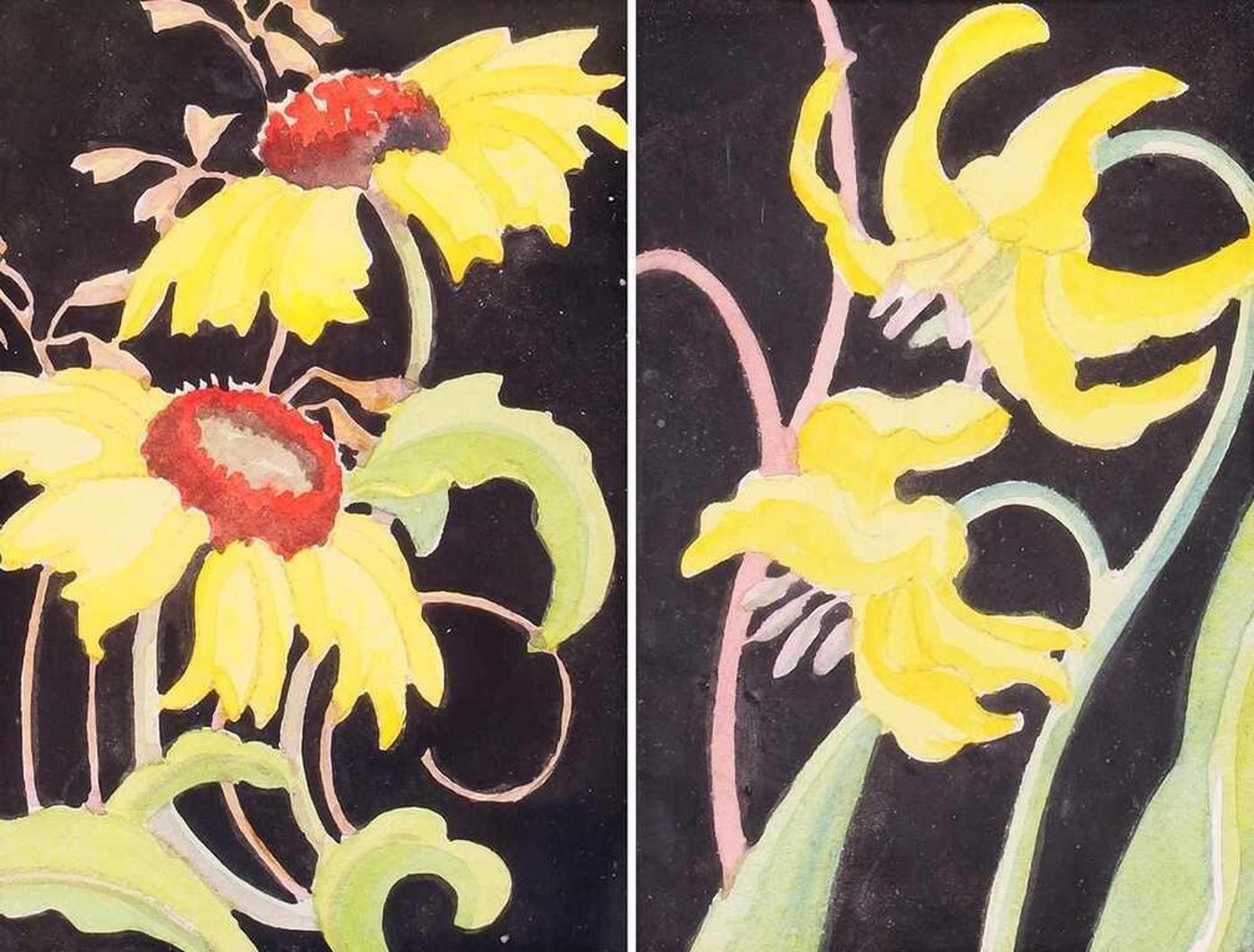 Annora Brown (1899-1987) - Gaillardia / Glacier Lily