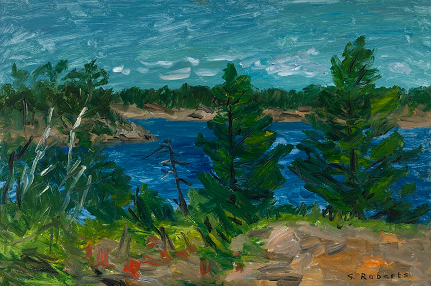 William Goodridge Roberts (1921-2001) - Pines Against Blue Waters