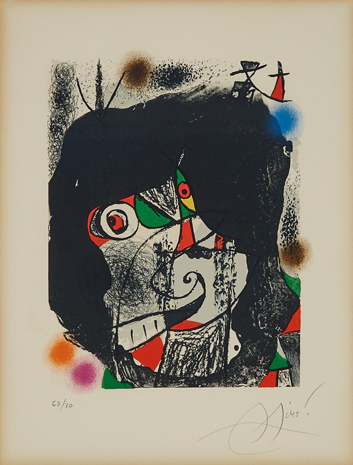 Joan Miró (1893-1983) - From Les Révolutions Scéniques Du Xxe Siècle, 1975 [cramer, 207; Mourlot, 1078]