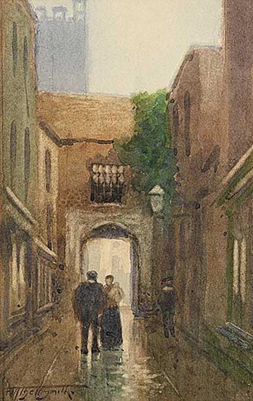 Frederic Martlett Bell-Smith (1846-1923) - College Court, Gloucester