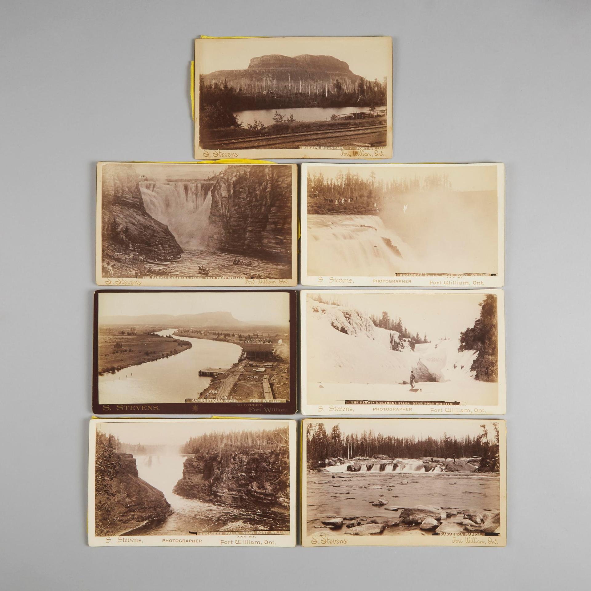 Sherman Stevens (1848-1921) - Seven Photographic Views Of Fort William (Thunder Bay), Ontario, C.1885
