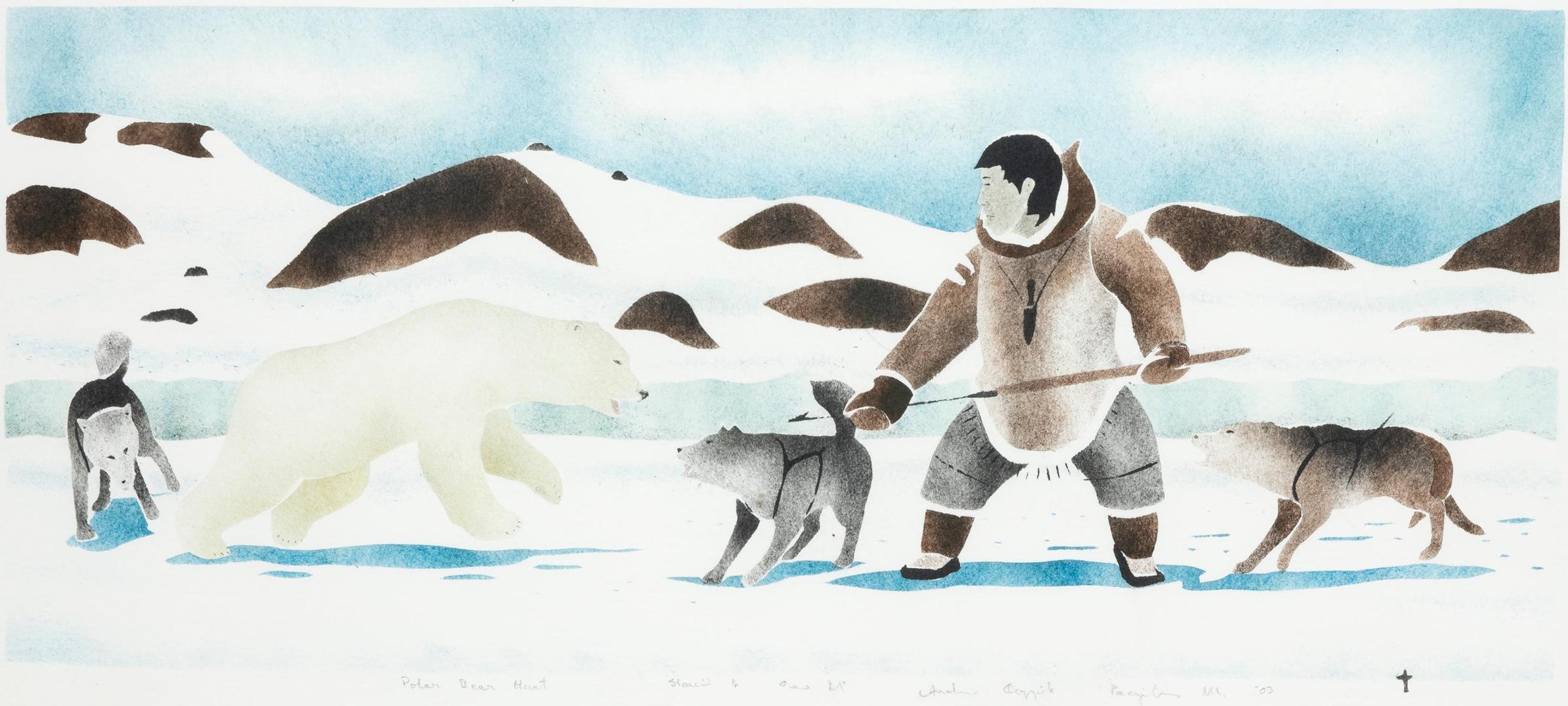 Andrew Karpik Qappik (1964) - Polar Bear Hunt