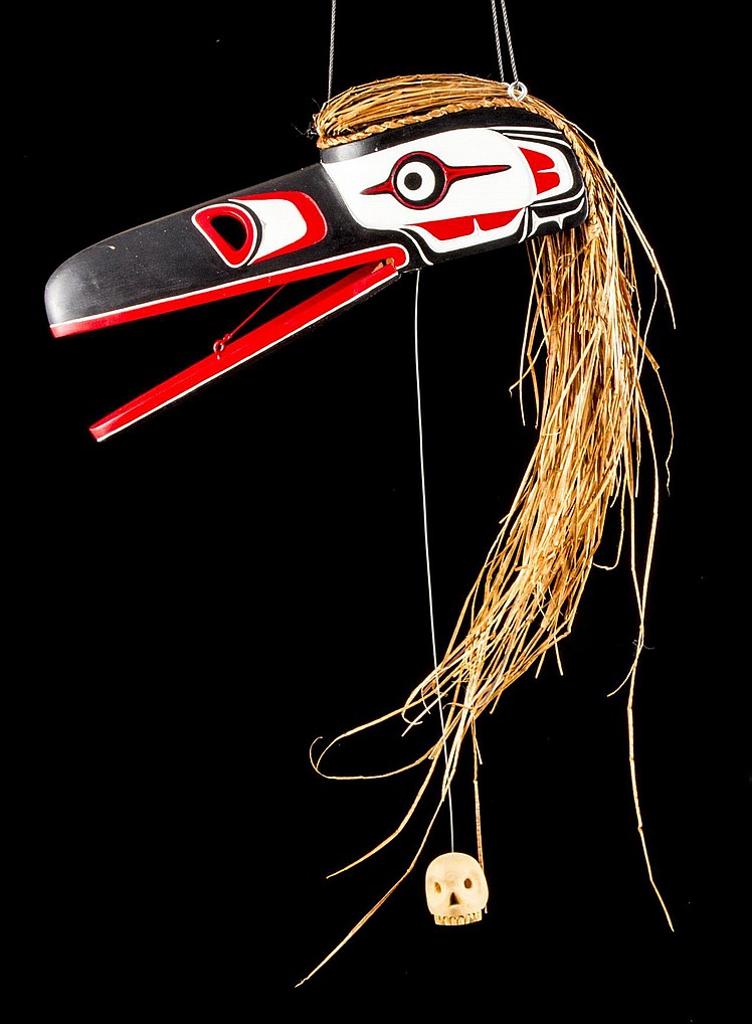 Ted Brown Jr - a small carved and painted eagle headdress