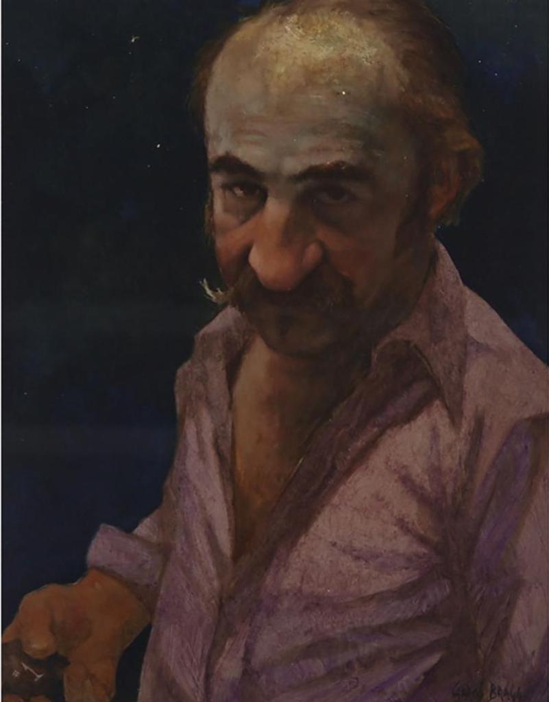 Charles Wilson Bragg (1931-2017) - Self-Portrait With First Place Medallion
