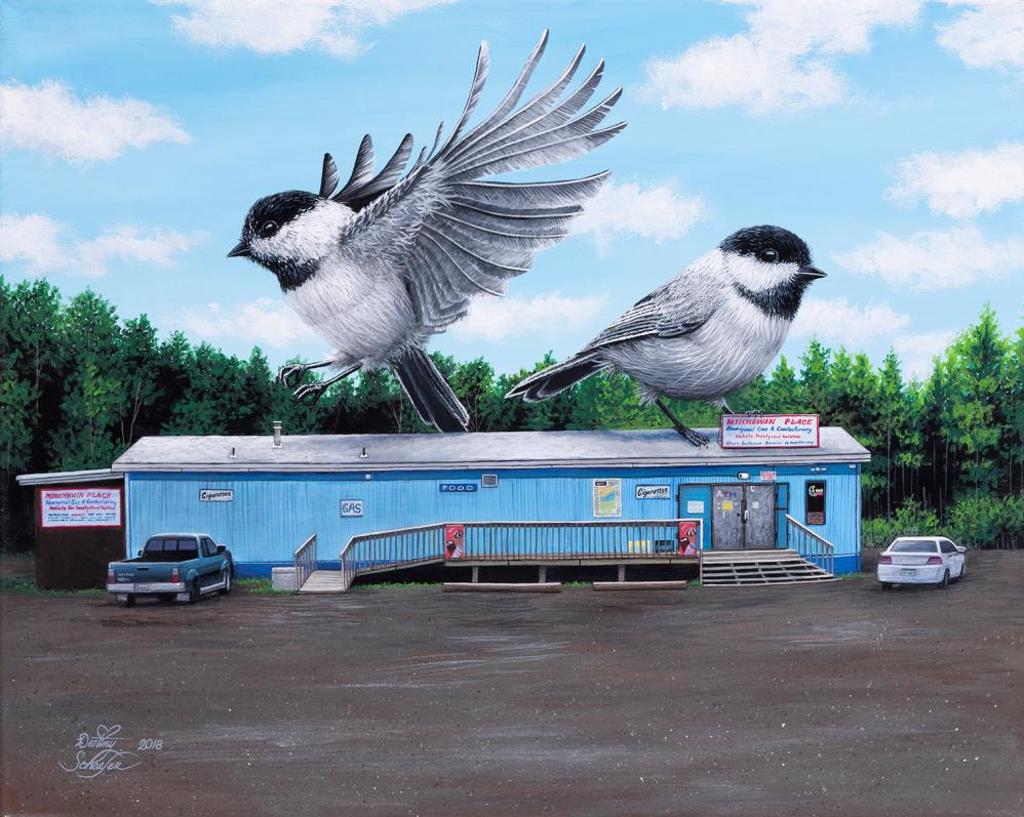 Destiny Schafer - Untitled - Chickadees on Meechewin Place