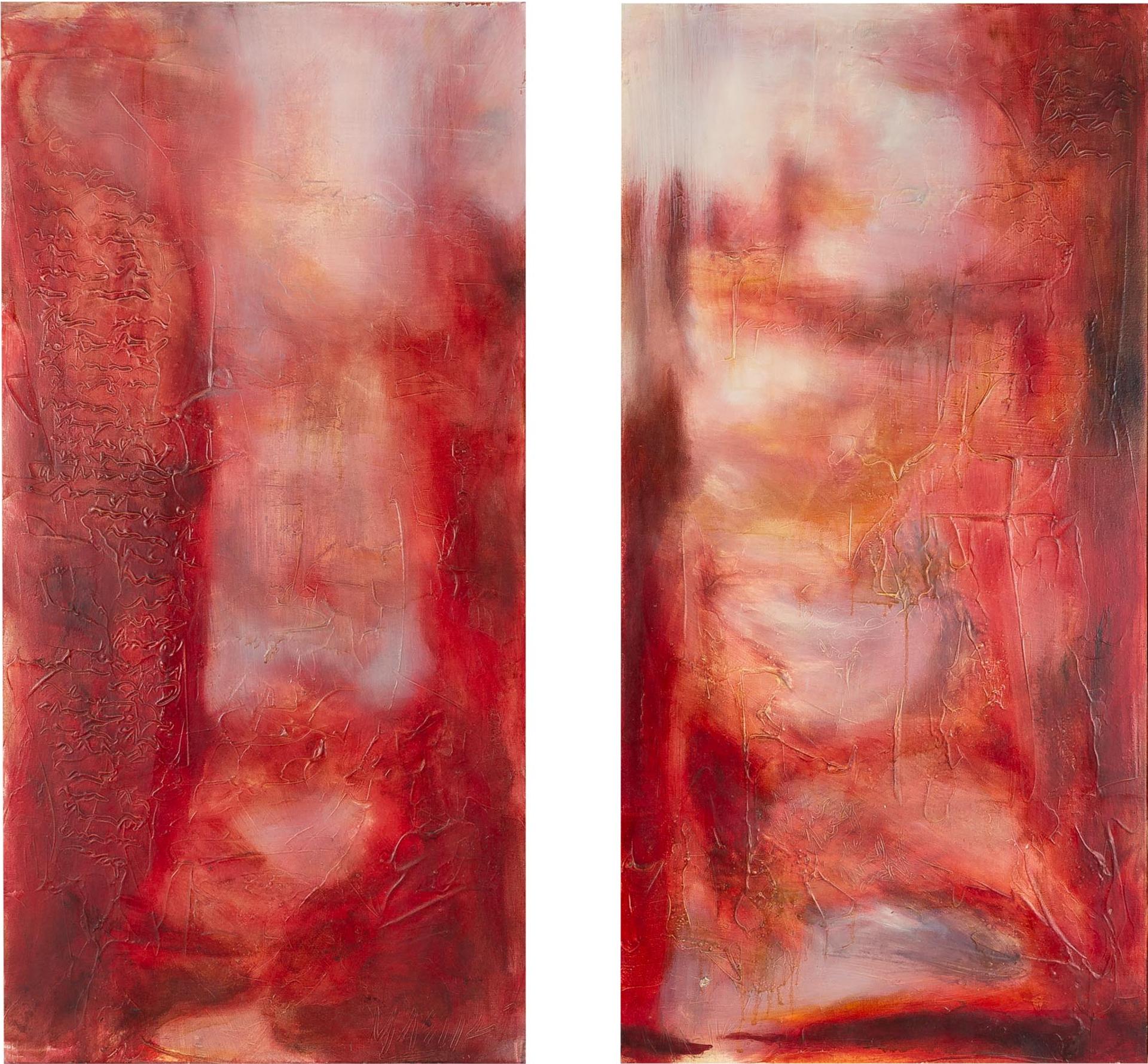 Pamela Masik (1974) - Premonition I & Ii (Diptych From Within Series 2003)