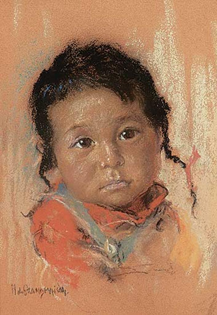 Nicholas (Nickola) de Grandmaison (1892-1978) - Untitled - Child with Blue Scarf