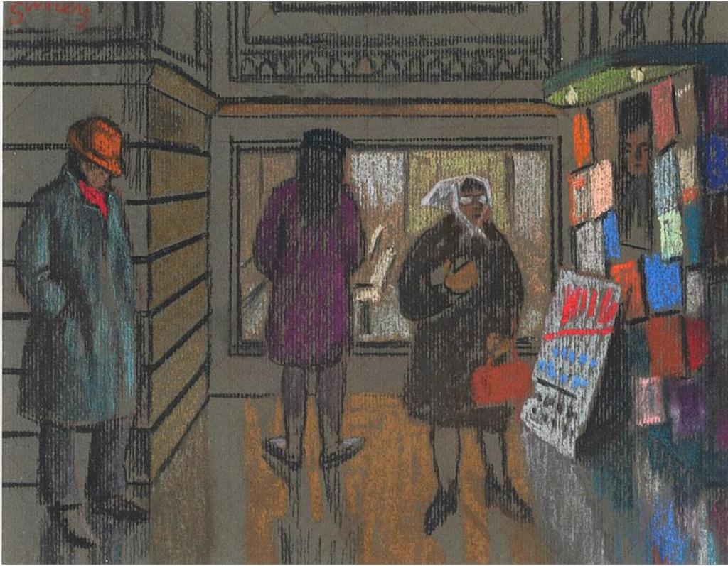 Philip Henry Howard Surrey (1910-1990) - Le Kiosque - Newstand