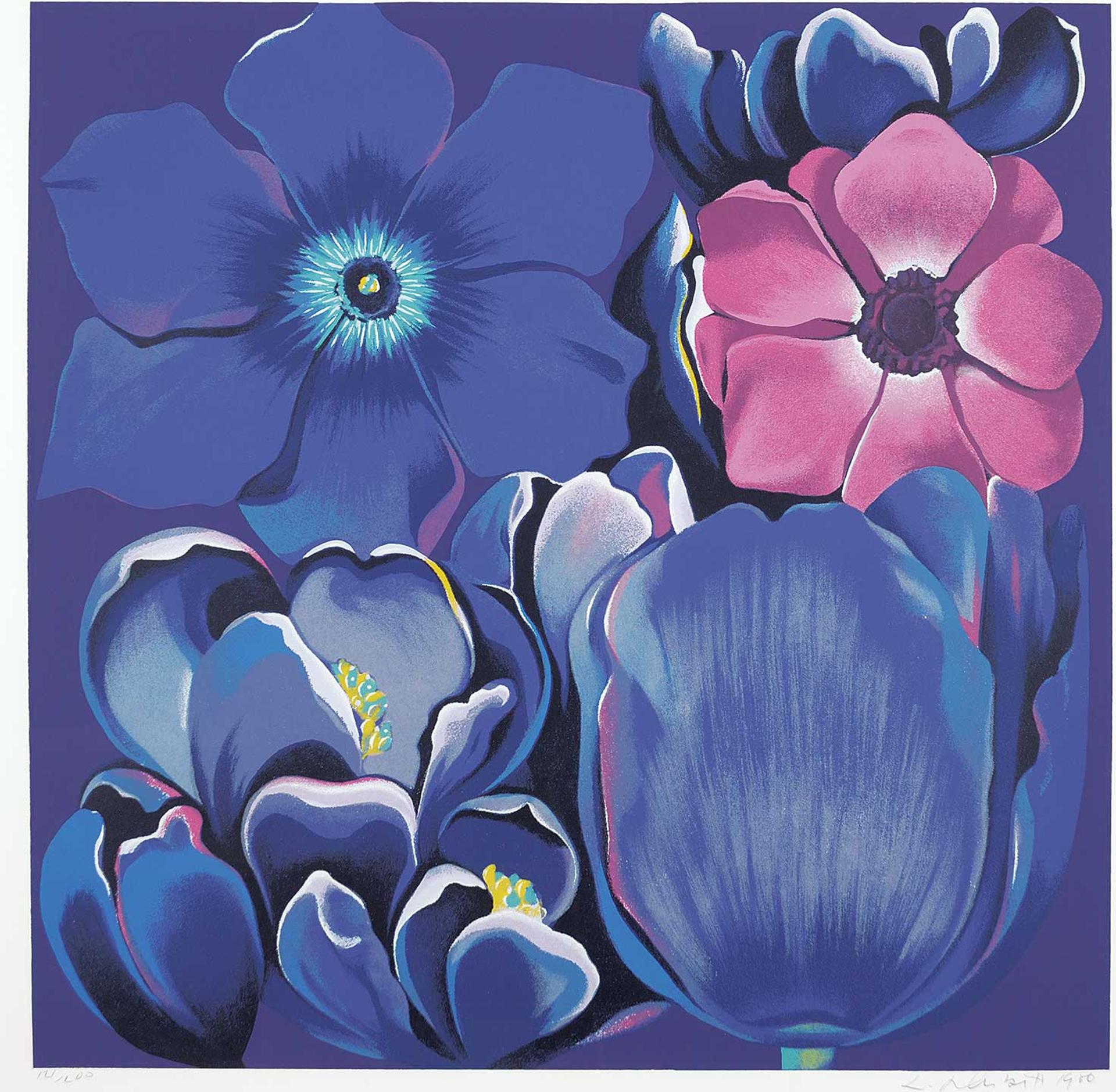 Lowell Nesbitt - Untitled - Purple Tulips  #121/200