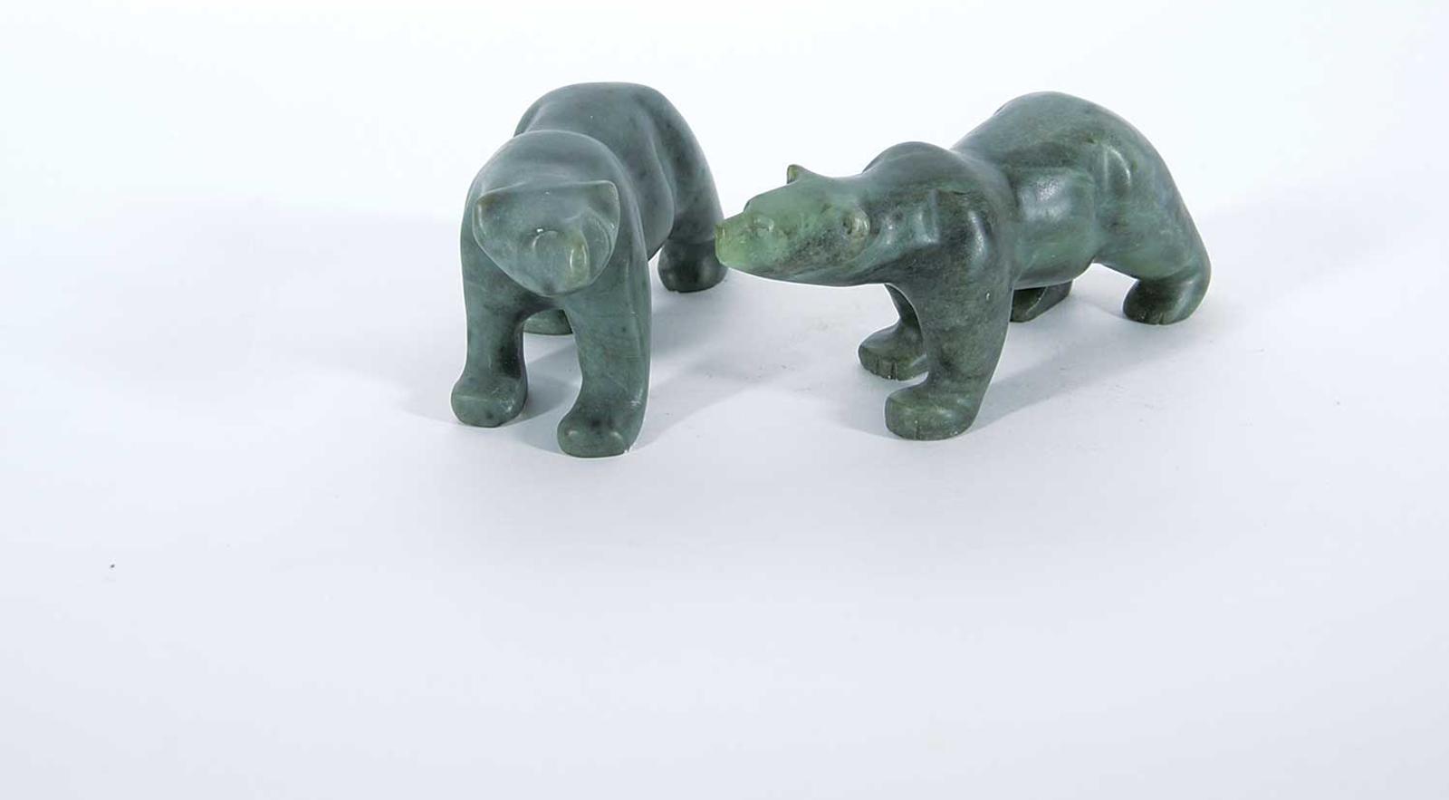 Mark Totan (1953) - Untitled - Green Stone Brother Bears