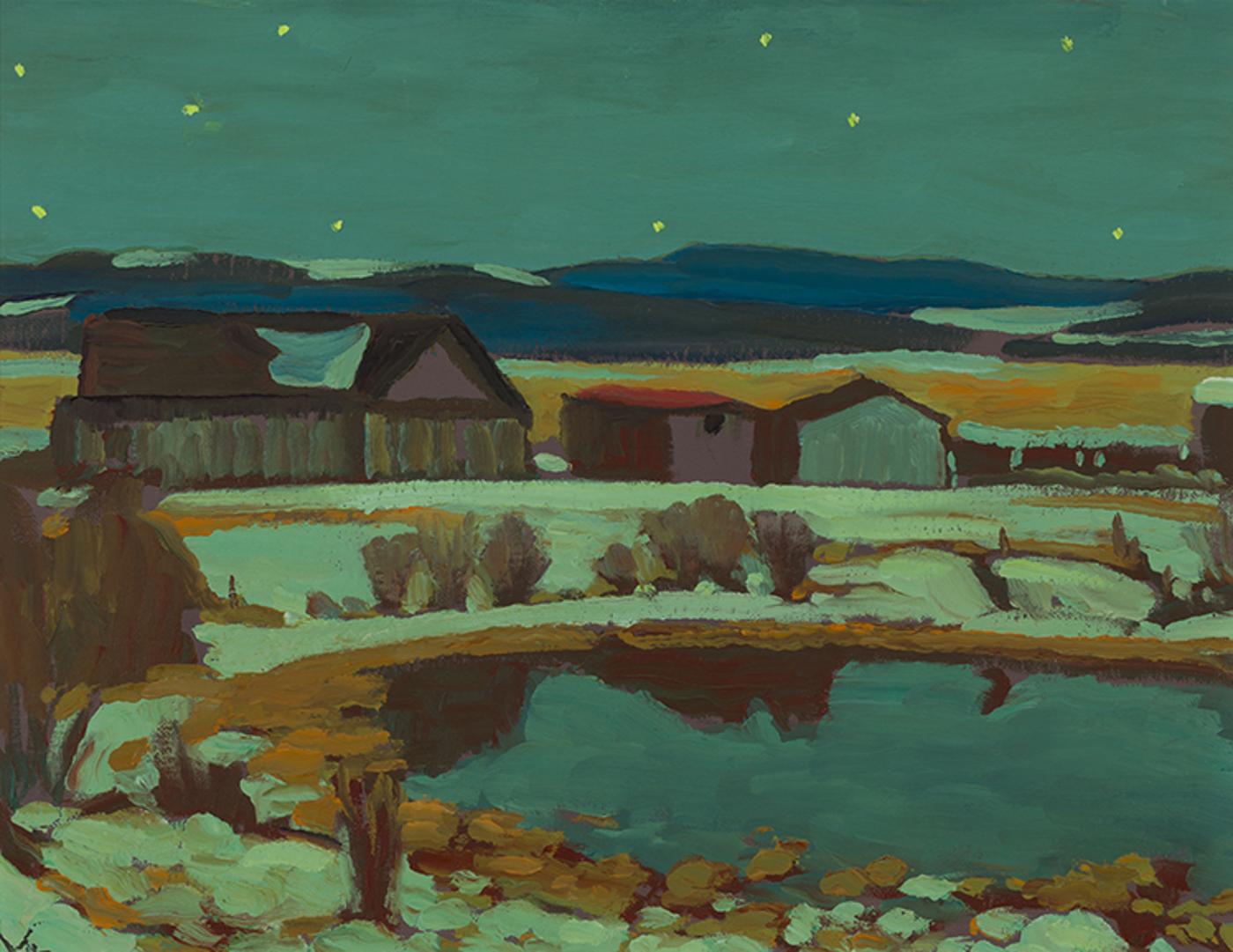 Illingworth Holey (Buck) Kerr (1905-1989) - The Pond at Night