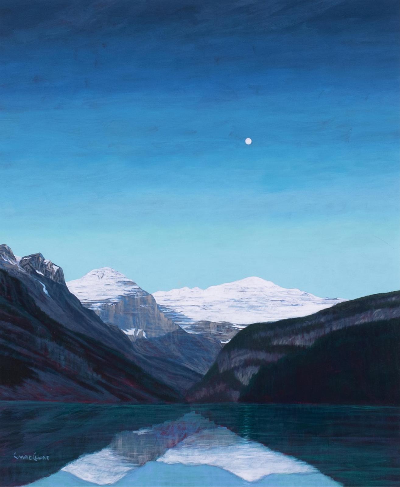 Chris MacClure (1943) - Lake Louise Moon; 2017