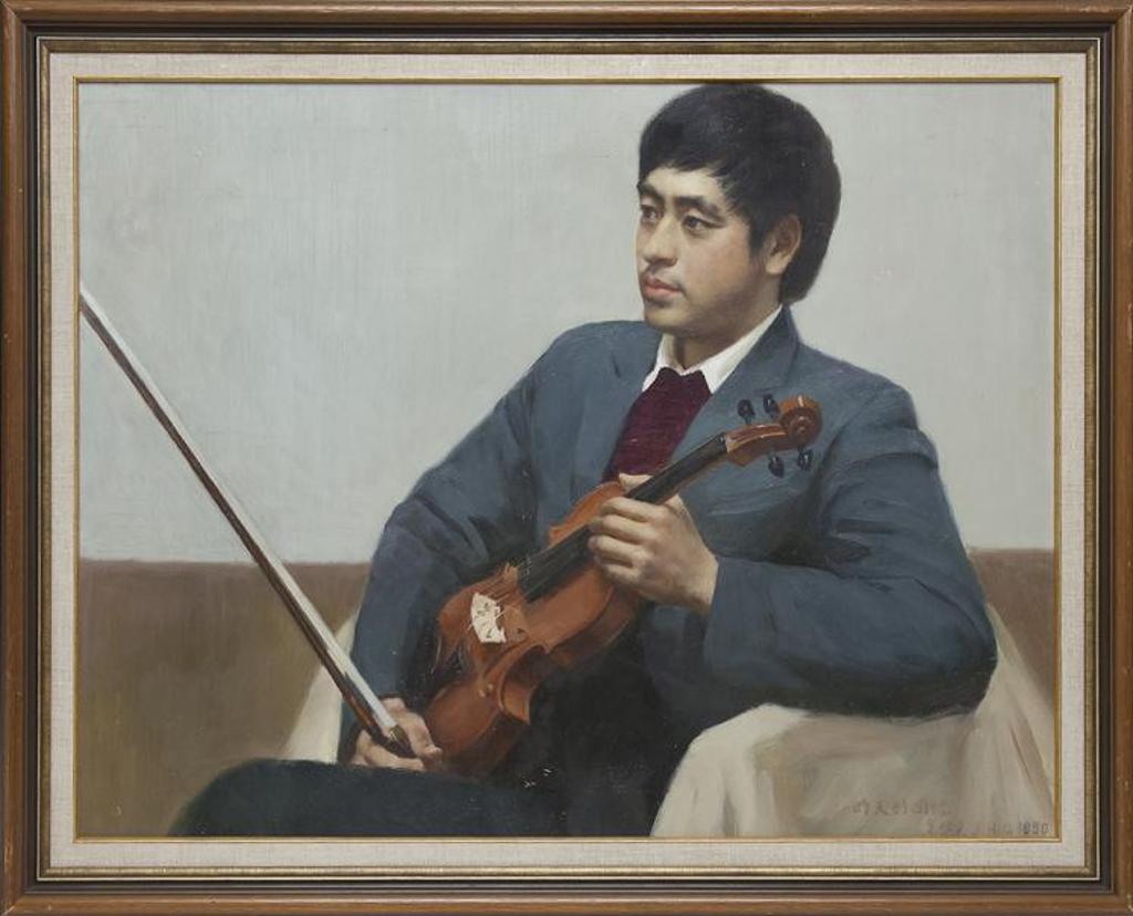 Jiang Hua-Qing - Untitled - Man with Violin