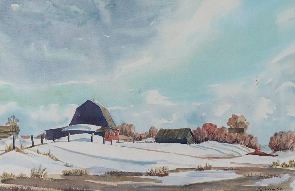 Margaret Dorothy Shelton (1915-1984) - Barn Near Cheadle; 1980