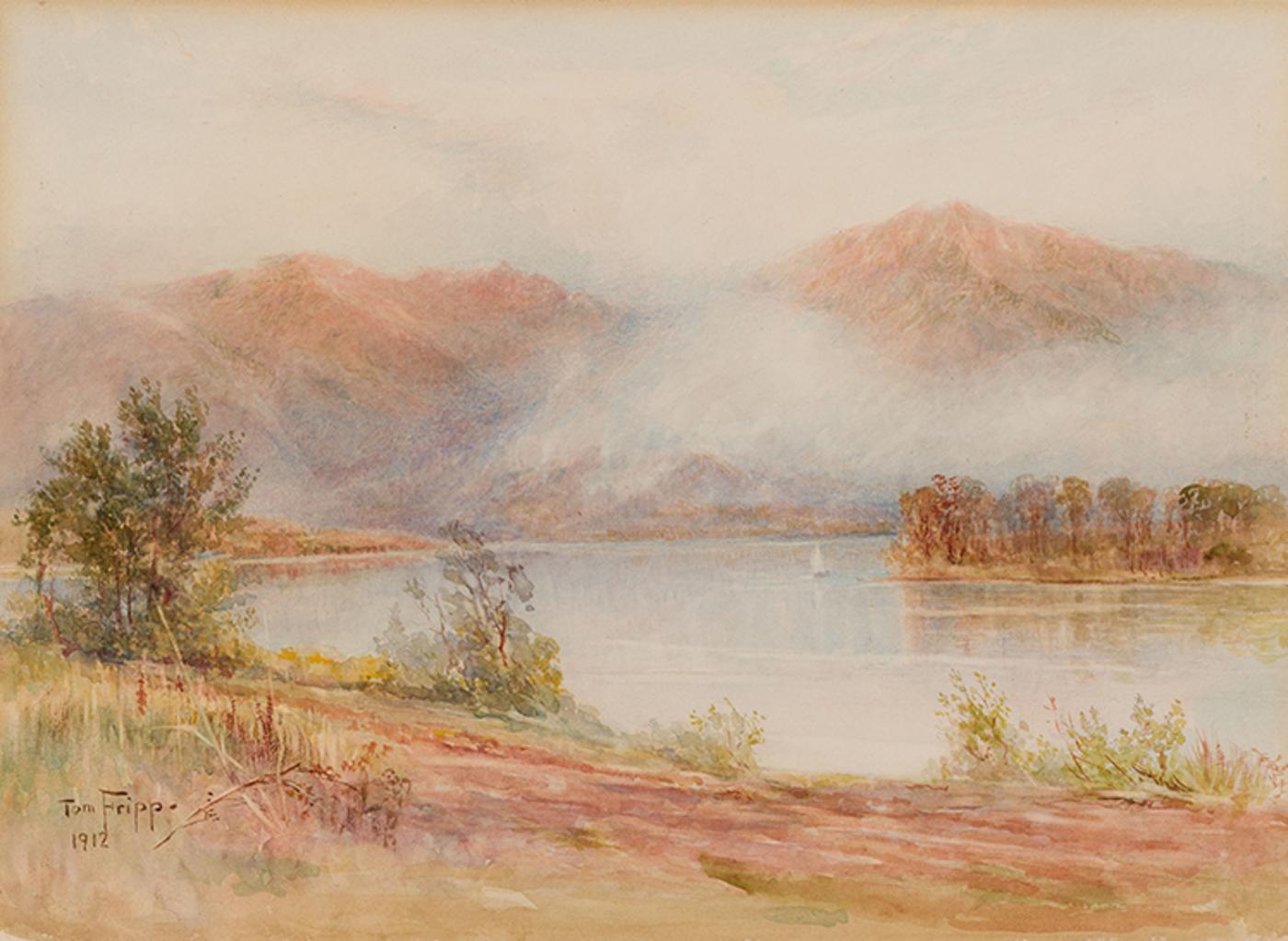 Thomas William Fripp (1864-1931) - Bush Fire on Summers Mountain