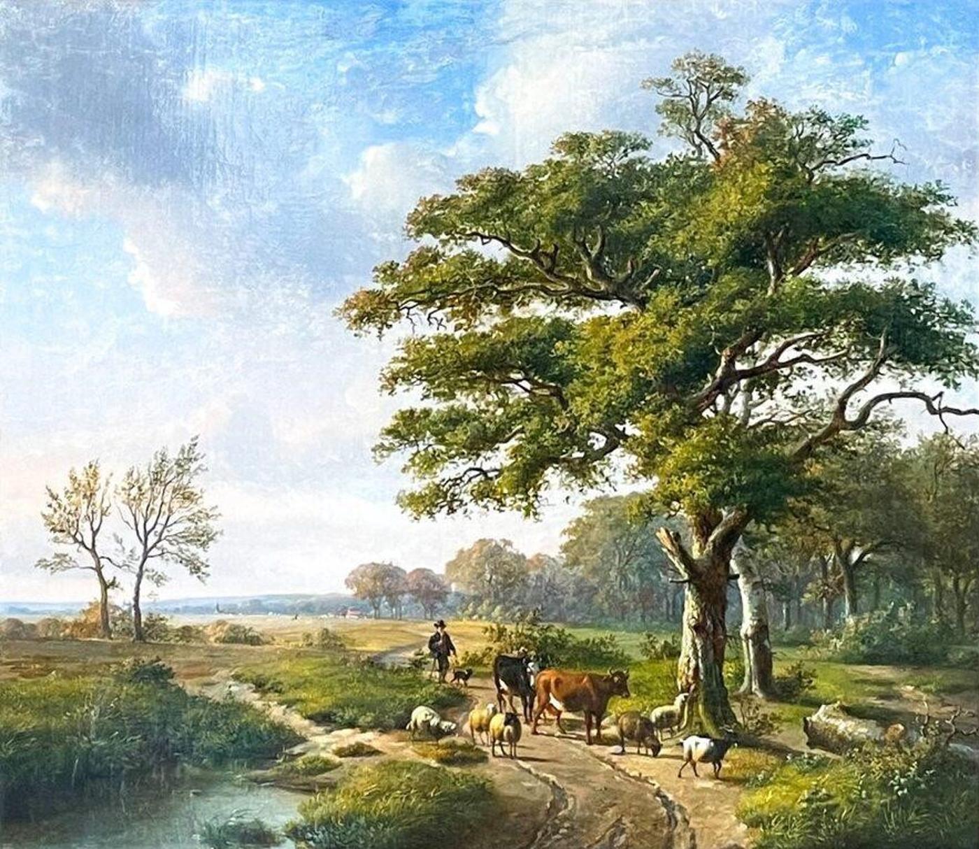 Louis P. Verwee Eugene Verboeckhoven (1799-1881) - Untitled (Landscape with Cattle)