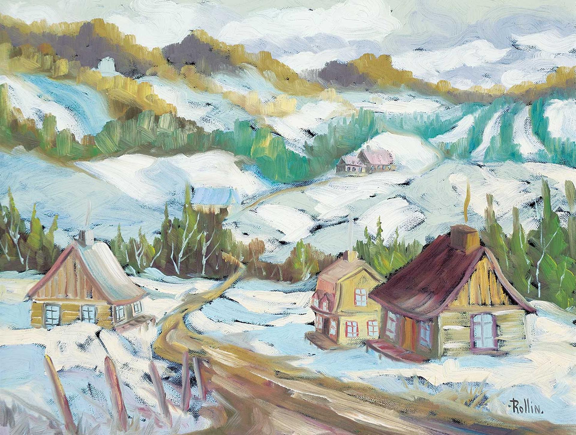 Claude Rollin (1950) - Hiver Dans Charlevoix Quebec