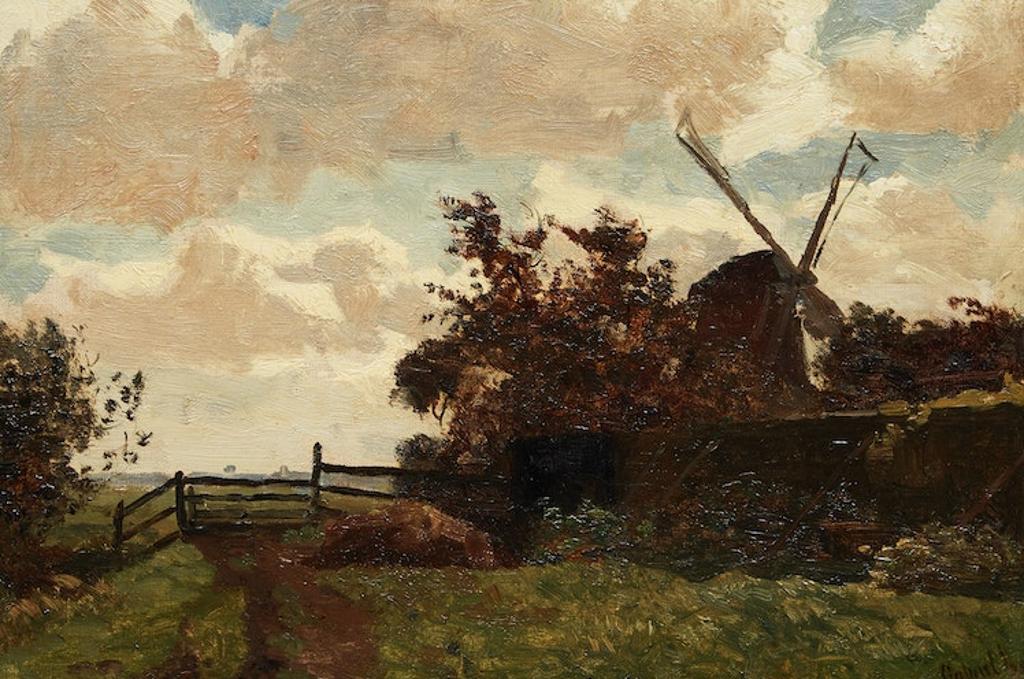 Paul Joseph Constantin Gabriël (1828-1903) - Landscape with Mill