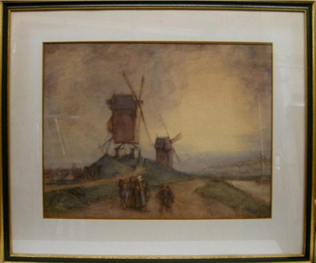 Georges Chavignaud (1865-1944) - Figures By Windmills