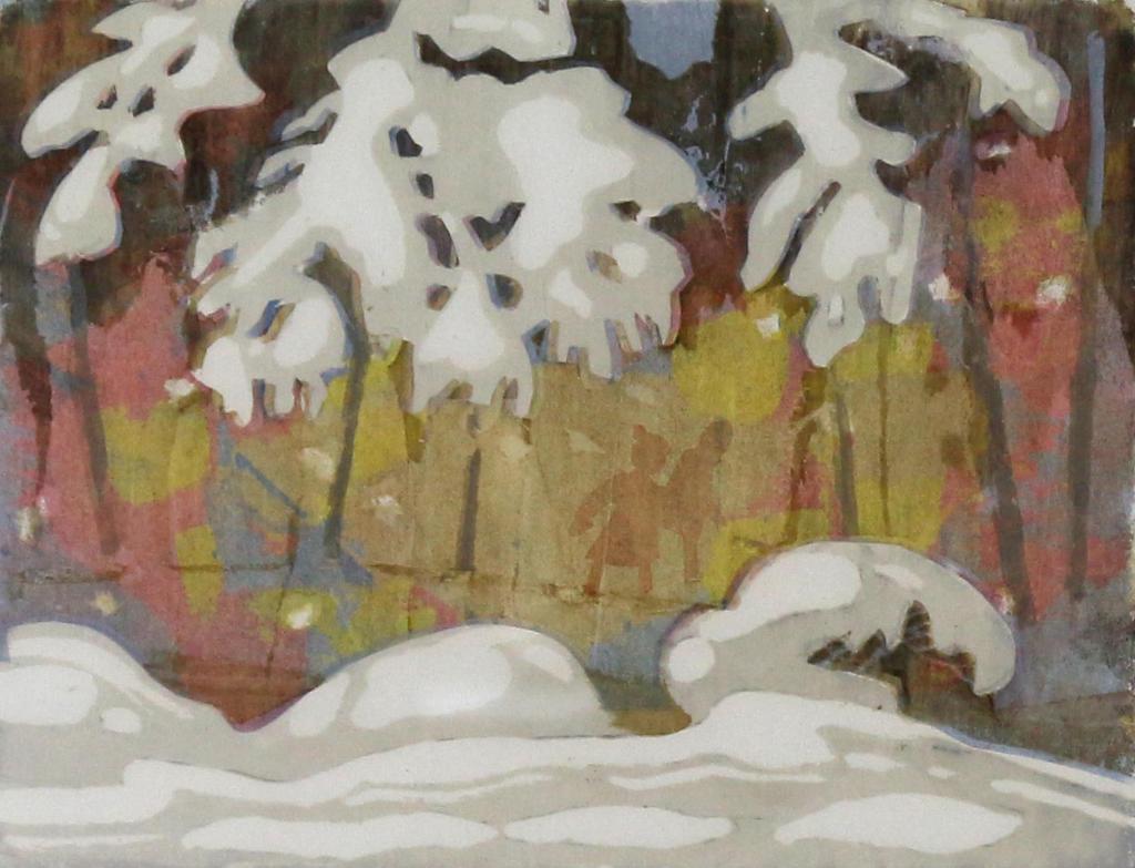 Annora Brown (1899-1987) - Winter (Winter Fun); 1979