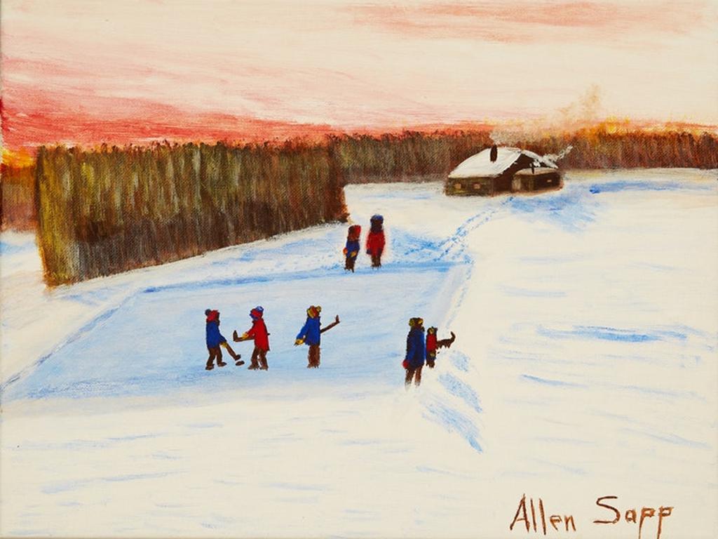 Allen Fredrick Sapp (1929-2015) - Playing Shinny