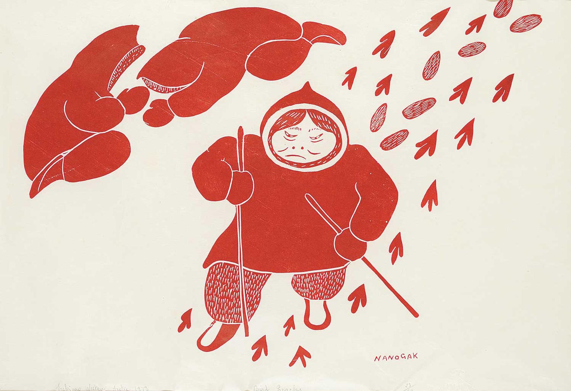 Agnes Nanogak (1925-2001) - Bird Tracks  #23/50
