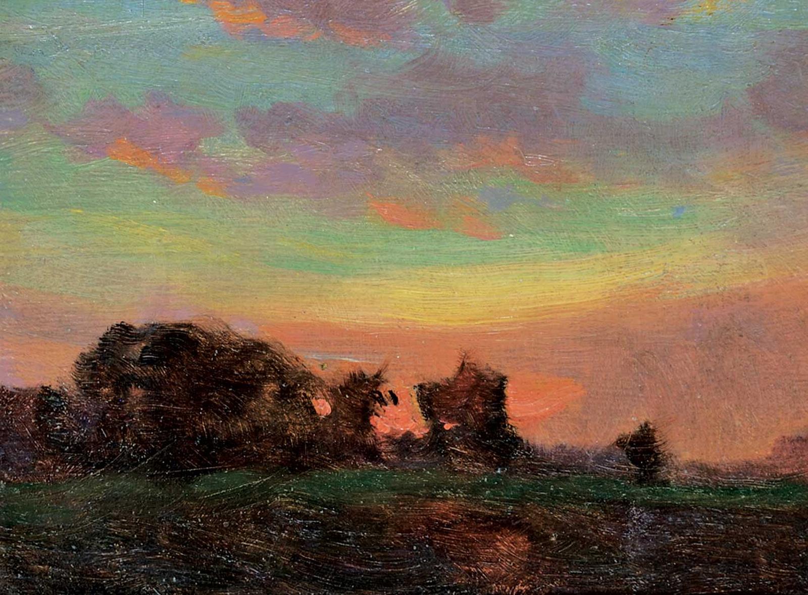 John William (J.W.) Beatty (1869-1941) - Untitled - Sunset Harvest