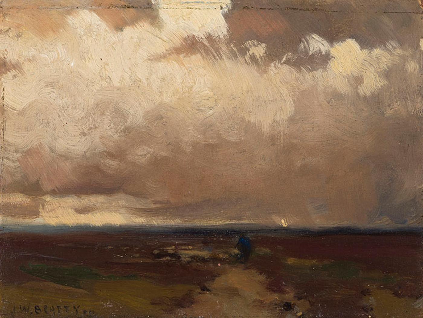 John William (J.W.) Beatty (1869-1941) - Storm Over a Summer Plain